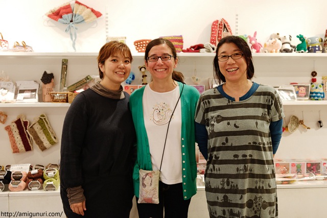 Miyuki, Hiroko and me in Japan Amigurumi Association