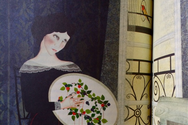 María, la bordadora ilustrada y creada por Sara Morante en su libro 'La vida de las paredes'